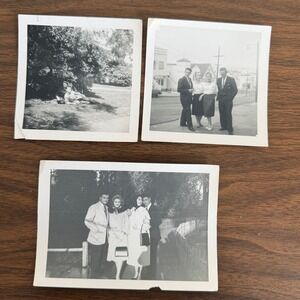 Vintage 1950's Black and White Photos Romantic Couples Fashion Lot of 3